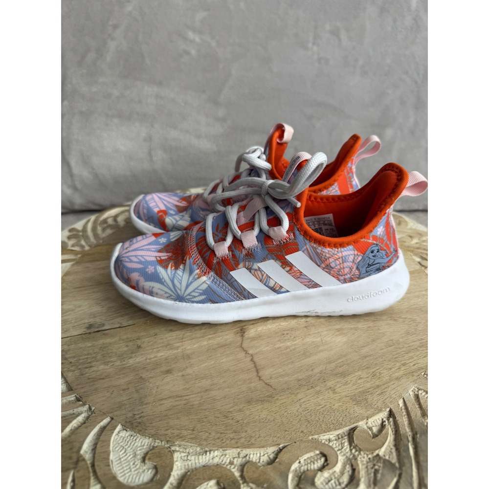 Adidas Puremotion Disney Moana Tropical Floral Orange Blue Kids Shoes H01293 3.5